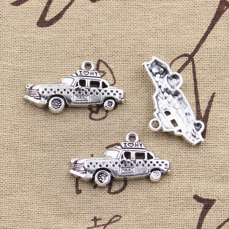 Jewelry Making York - 8pcs Charms New York Taxi Car