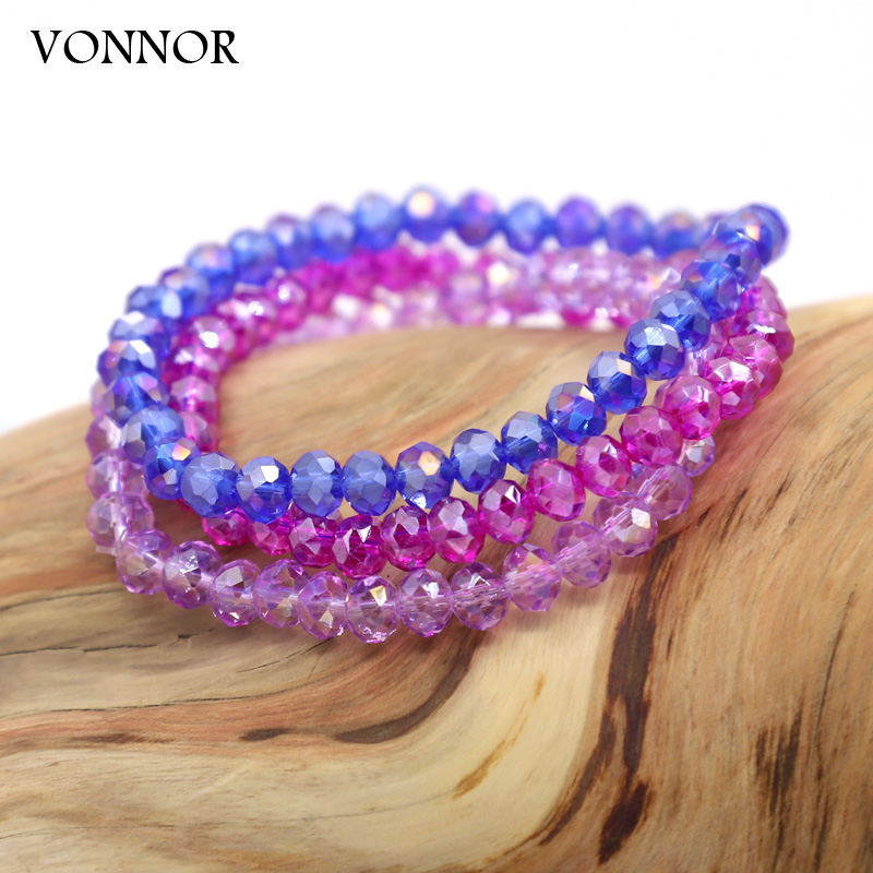 Crystal Bead Mix - 3 Pieces Women Bracelets Set Wrist