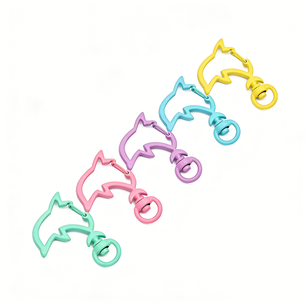 Jewelry Making Supplies Wholesale - 10pcs Candy Colors Metal Dolphin Snap