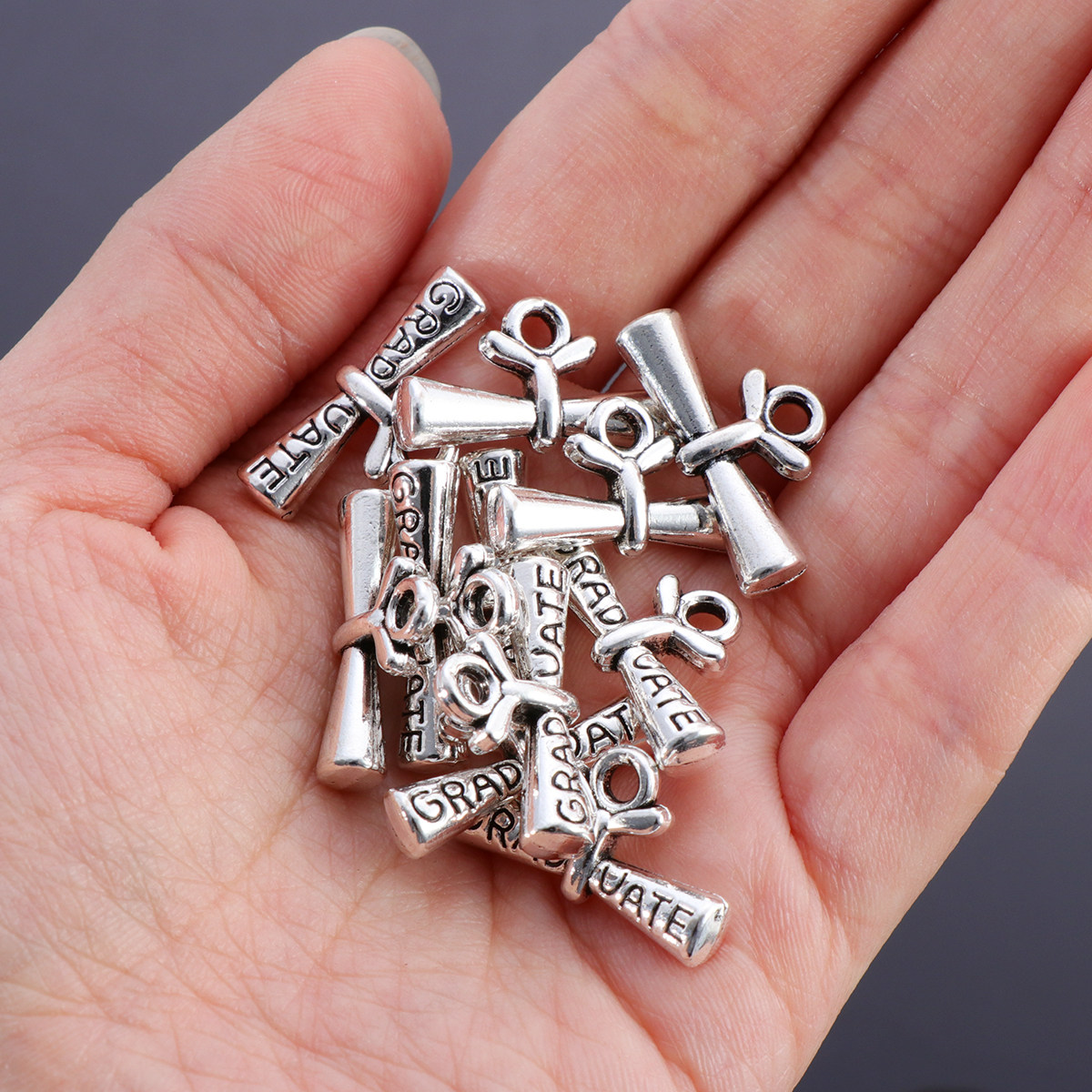 Jewelry Making Diploma - 20Pcs Graduation Pendant Mini Diploma Shape