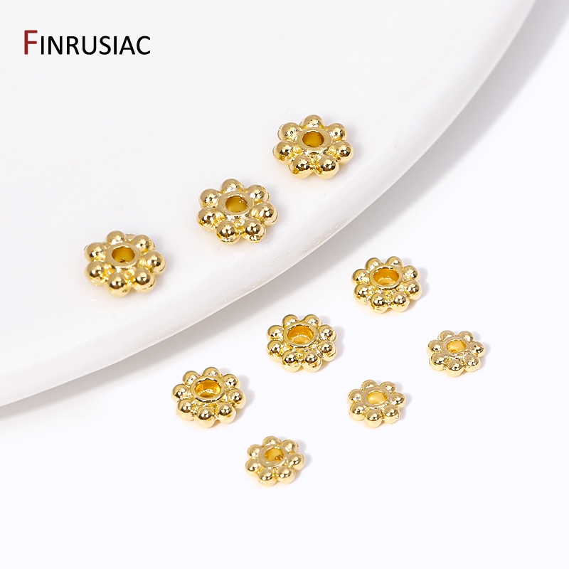 Jewelry Making Bali - 30PCS 4mm/5mm/6mm 14K Real Gold Plated