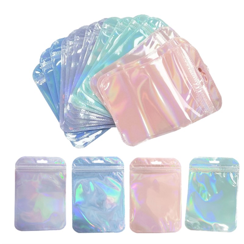 Jewelry Making Business - 50pcs Holographic Laser Transparent Plastic Zipper
