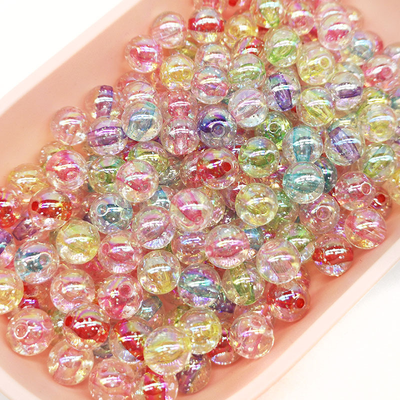 Jewelry Making 4 Year Old - 50Pcs 10mm Acrylic Beads Colorful Dyed