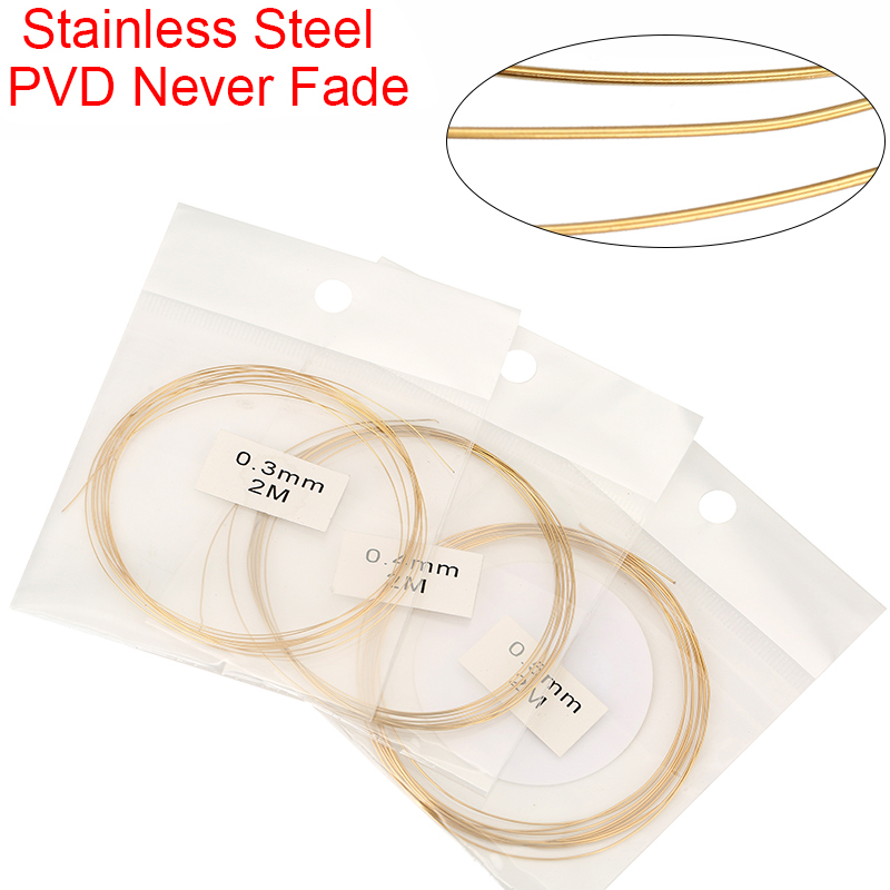 Jewelry Making Wire - 2meters Stainless Steel 0.3 0.4 0.5