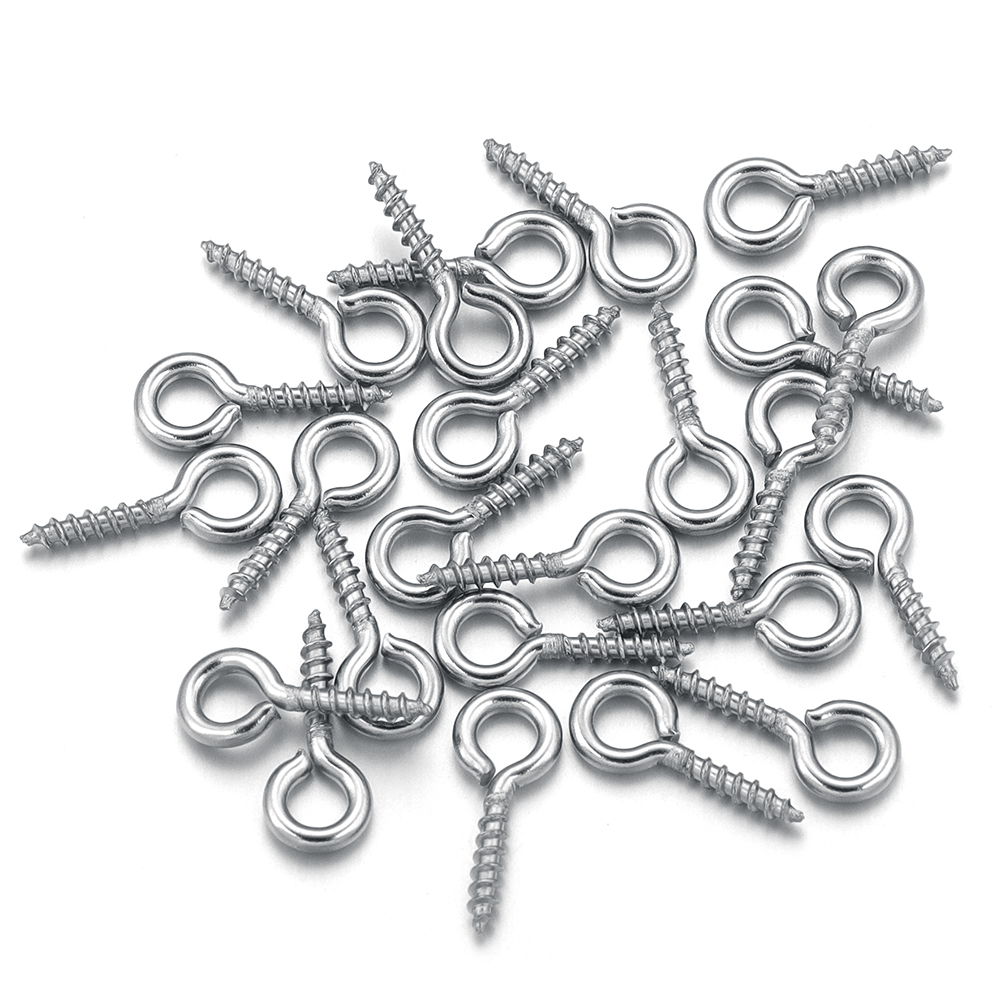 Jewelry Making Wire - 100pcs/lot Stainless Steel Mini Screw Eye