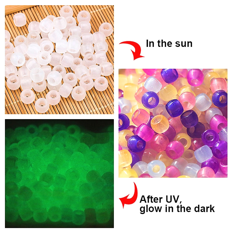 Jewelry Making 4 Year Old - 6*8mm UV Changing Reactive Acrylic Mixed