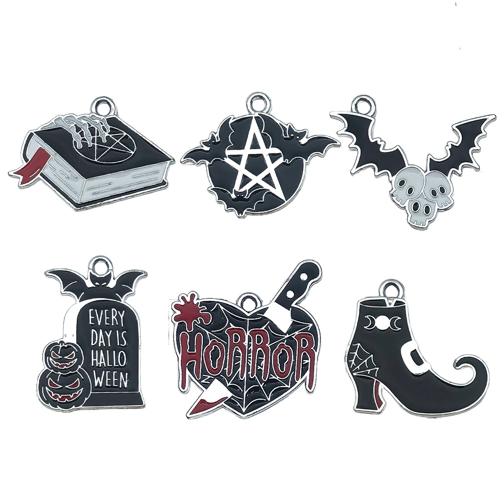 Jewelry Making Guide Book - 6/10pcs Horror Halloween Decoration Charms Alloy