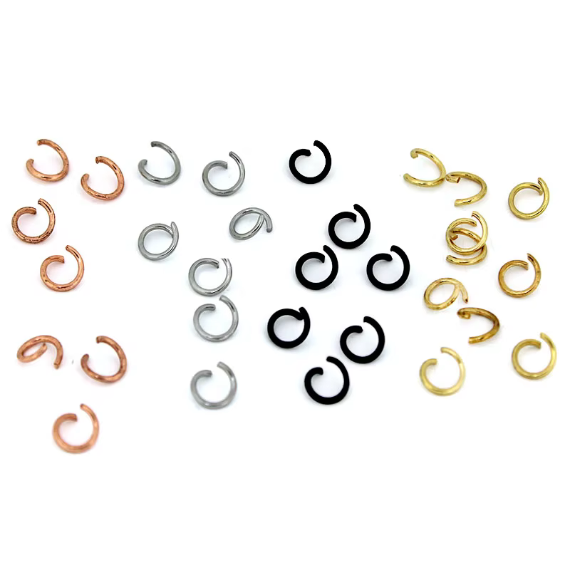 Jewelry Making Diy Kit - 200Pcs 4/5mm Stainless Steel Black Open