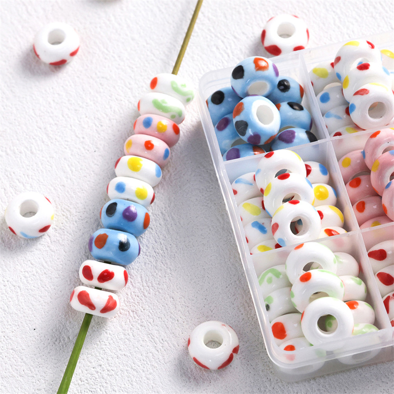 Jewelry Making 4 Year Old - 6x15MM Colorful Children Fun Ceramic Large