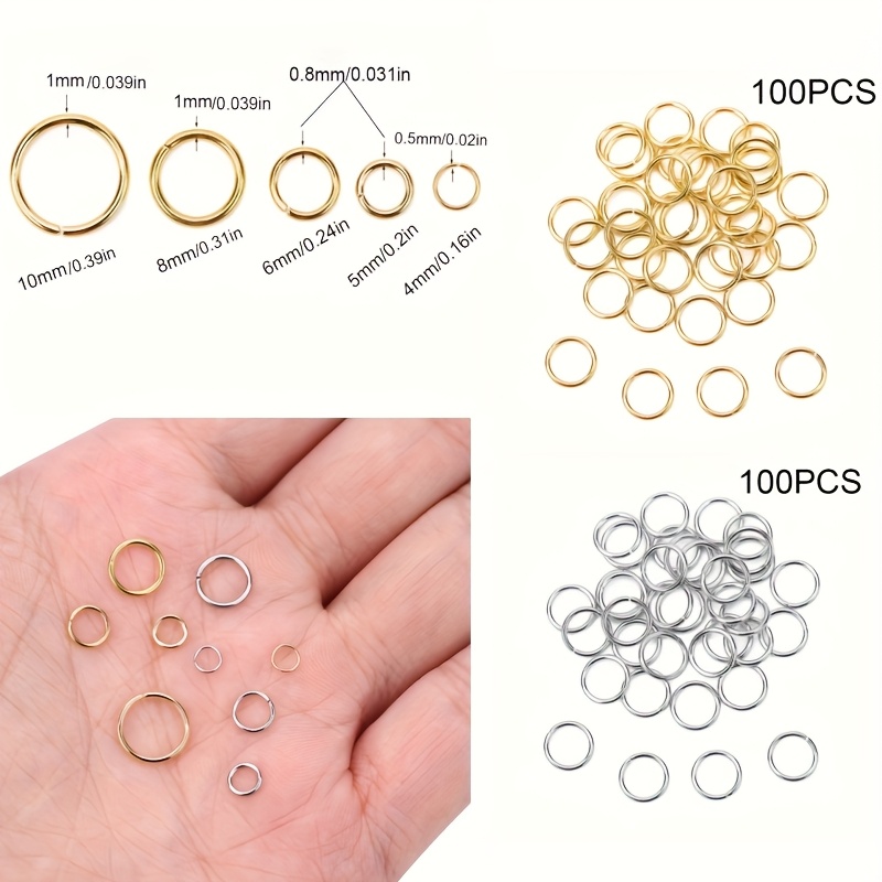 Jewelry Making Supplies Wholesale - 100 Jewelry Connecting Rings 304 Stainless