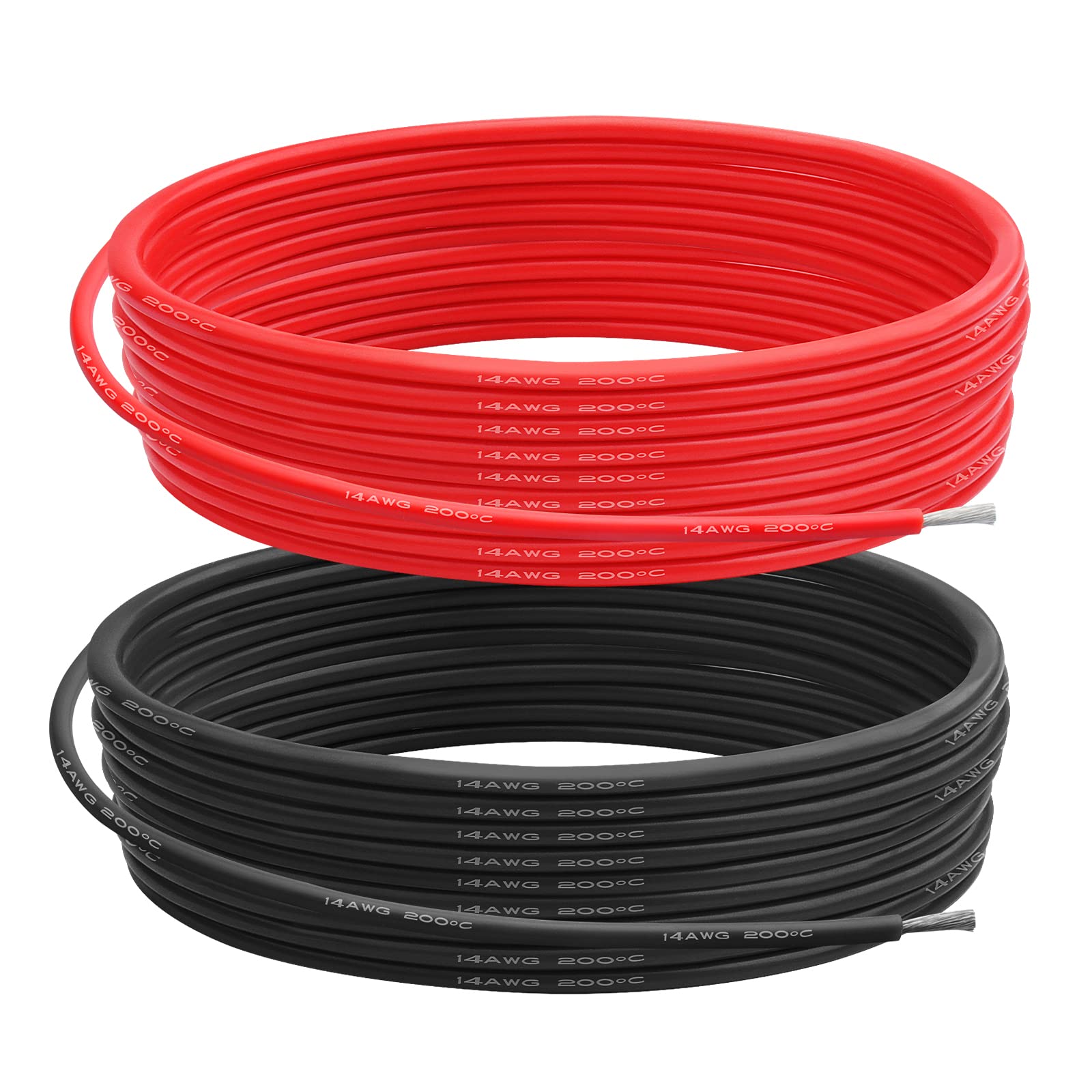 Black Red Silicone Electrical  - Wire 22 Gauge Copper recension och pris
