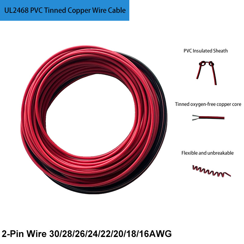 UL2468 PVC 2-Pin Wire Tinned C - Wire 22 Gauge Copper recension och pris