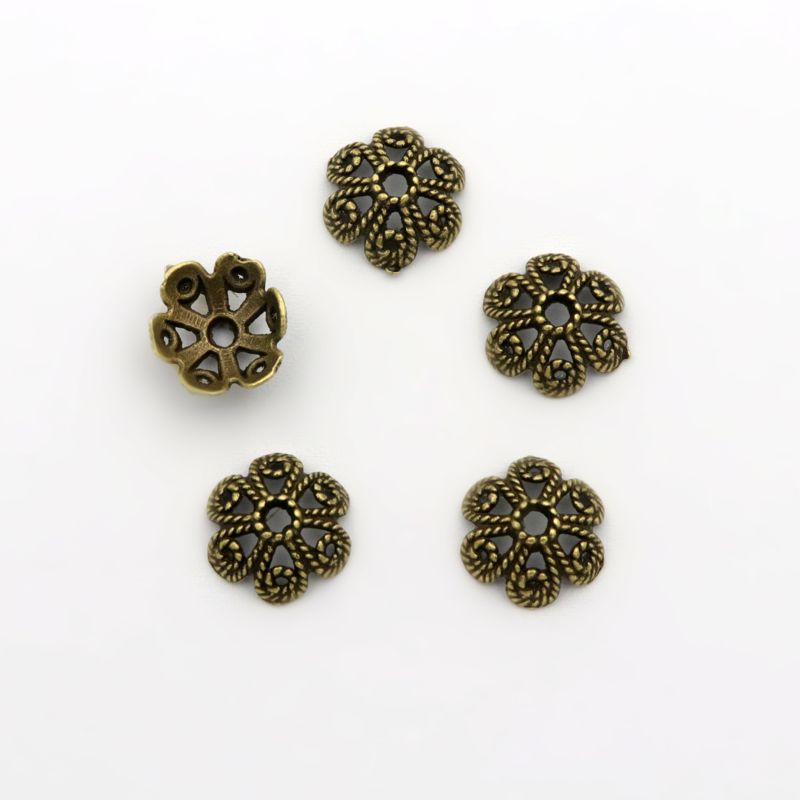 50pcs Flower Hollow Loose Spac - Jewelry Making Business recension och pris
