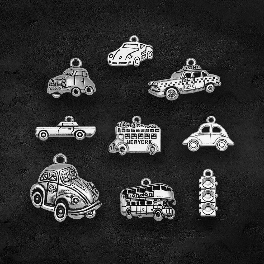 Silver Plated Taxi Bus Car Tra - Jewelry Making York recension och pris