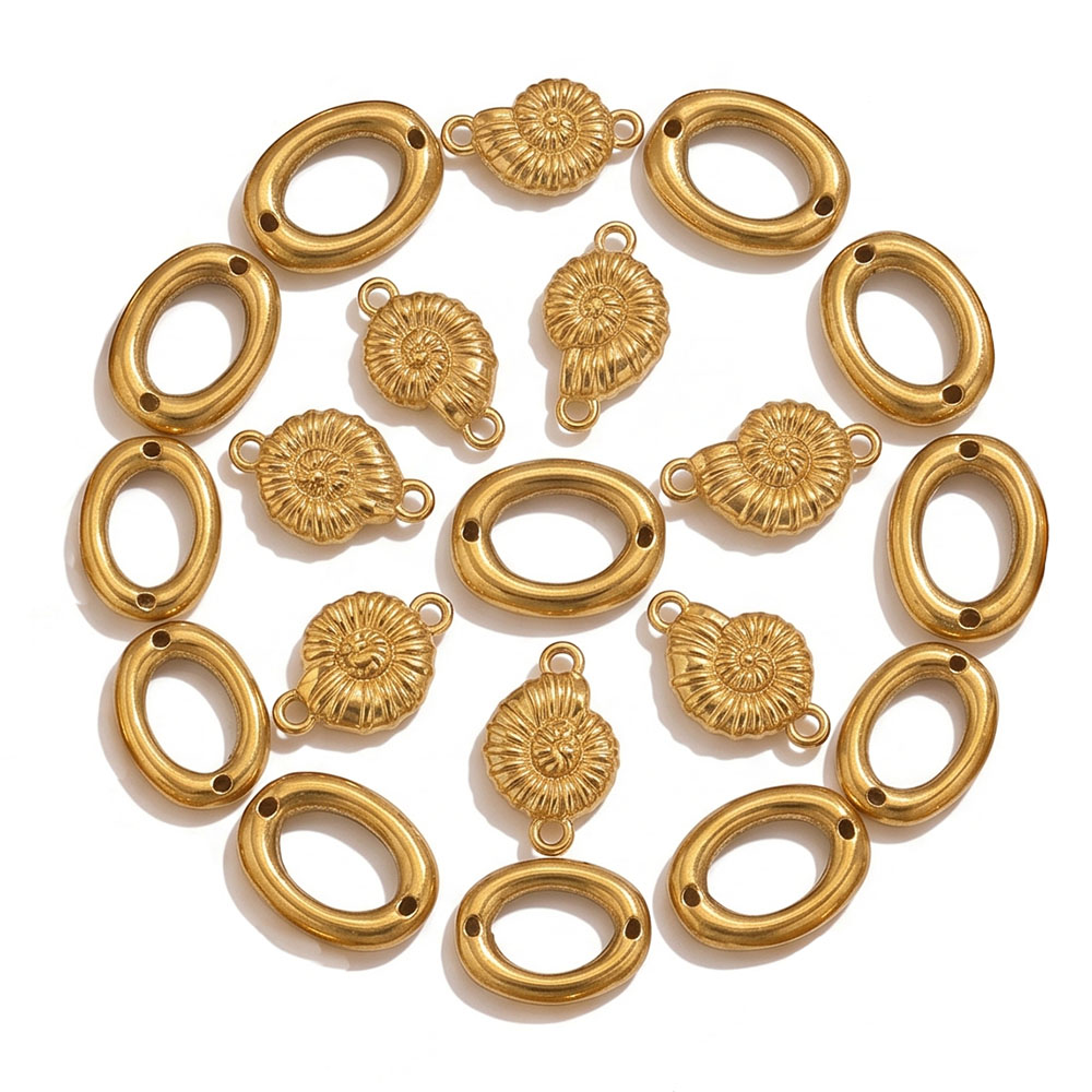 5pcs Stainless Steel Gold Plat - Jewelry Making Supplies Wholesale recension och pris