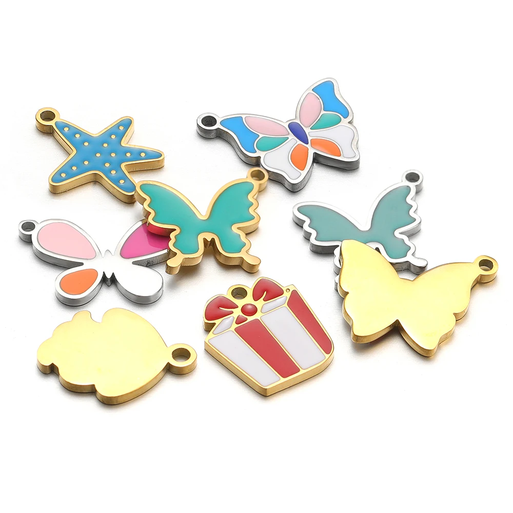 5pcs Stainless Steel Star Butt - Jewelry Making 4 Year Old recension och pris