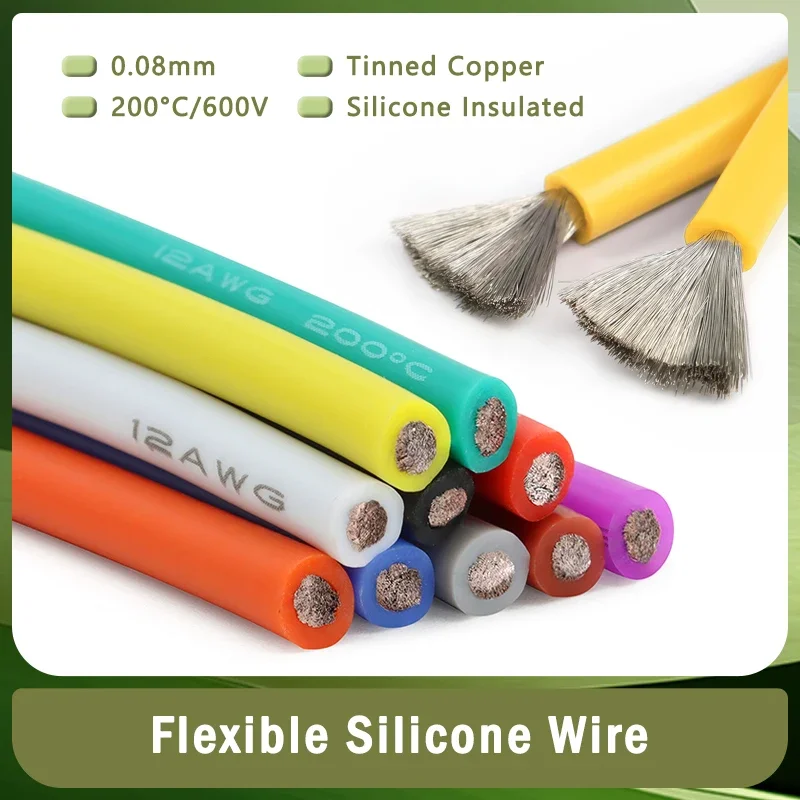 1M/5M Ultra Soft Silicone Wire - Wire 22 Gauge Copper recension och pris
