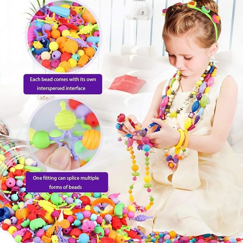 188-608pcs Pop Beads Children  - Jewelry Making 4 Year Old recension och pris