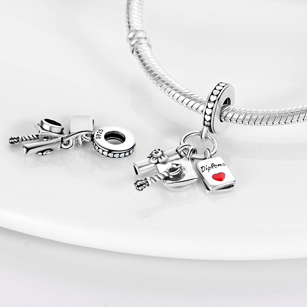 Charms Graduation Cap Diploma  - Jewelry Making Diploma recension och pris