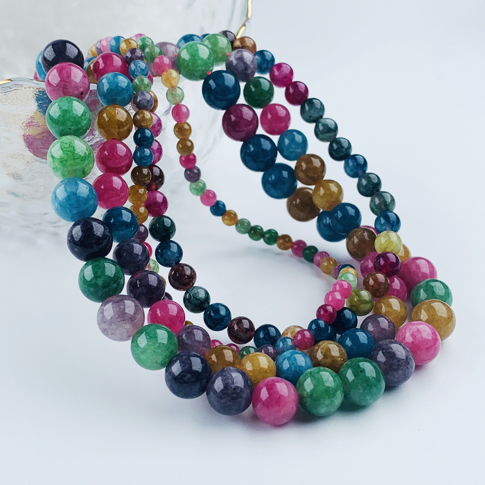 Colorful Tourmarline Stone Nec - Crystal Bead Mix recension och pris