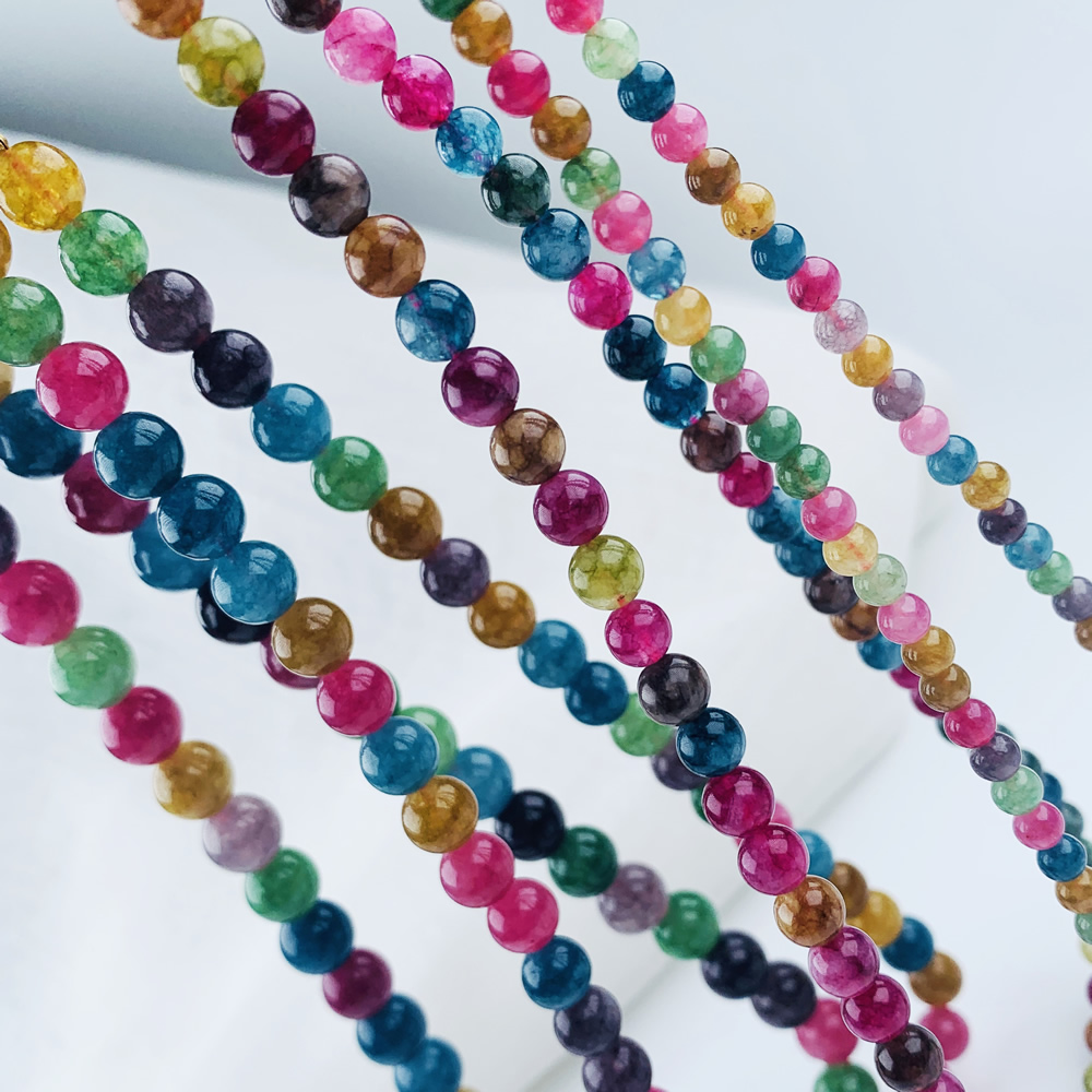 Colorful Tourmarline Stone Nec - Crystal Bead Mix recension och pris