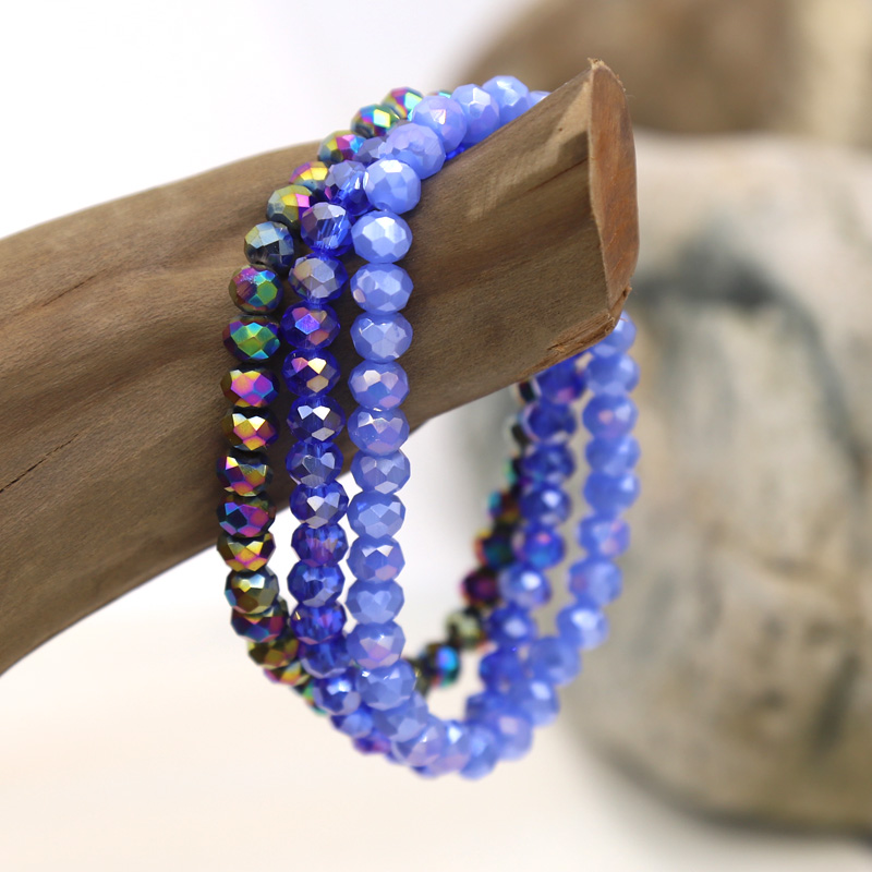 3 Pieces Women Bracelets Set W - Crystal Bead Mix recension och pris