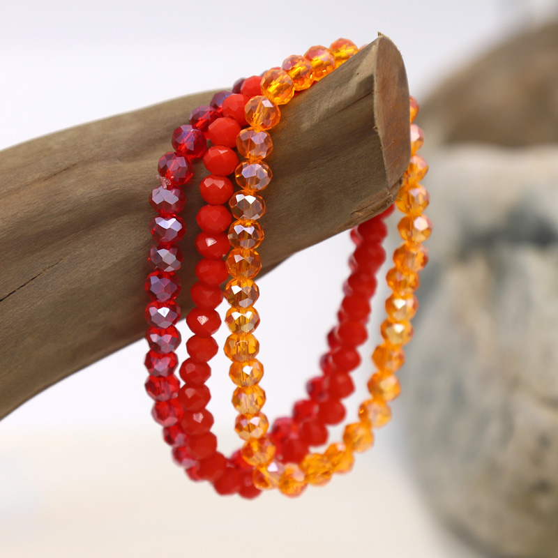 3 Pieces Women Bracelets Set W - Crystal Bead Mix recension och pris