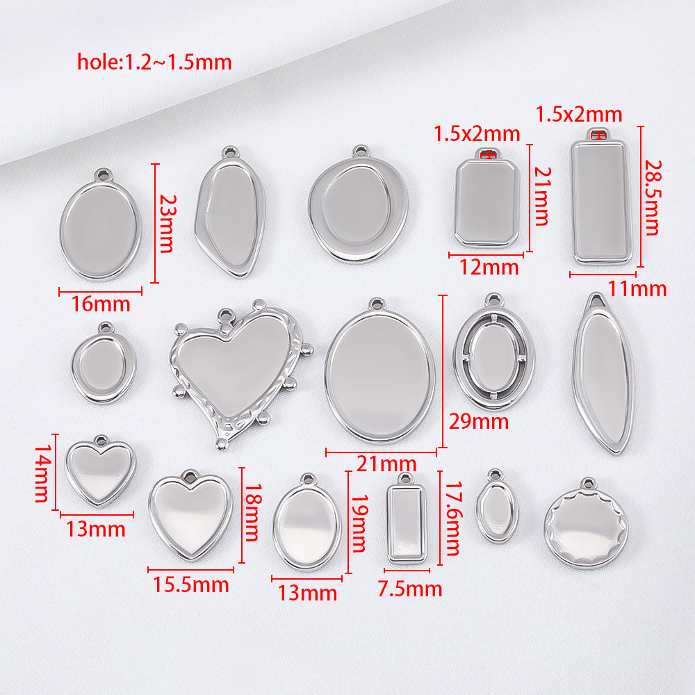 5pcs Stainless Steel Geometry  - Jewelry Making Supplies Wholesale recension och pris