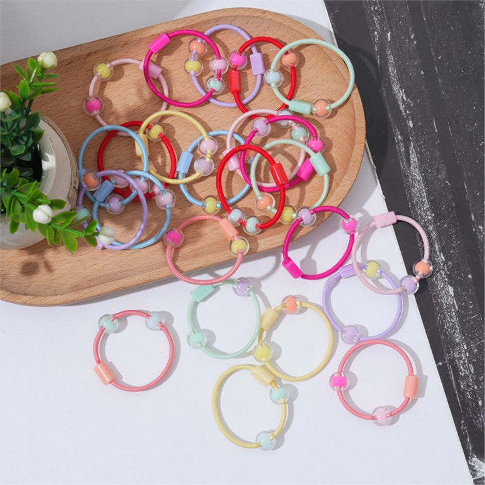 50pcs Cute Elastic Hair Ties P - Jewelry Making 4 Year Old recension och pris