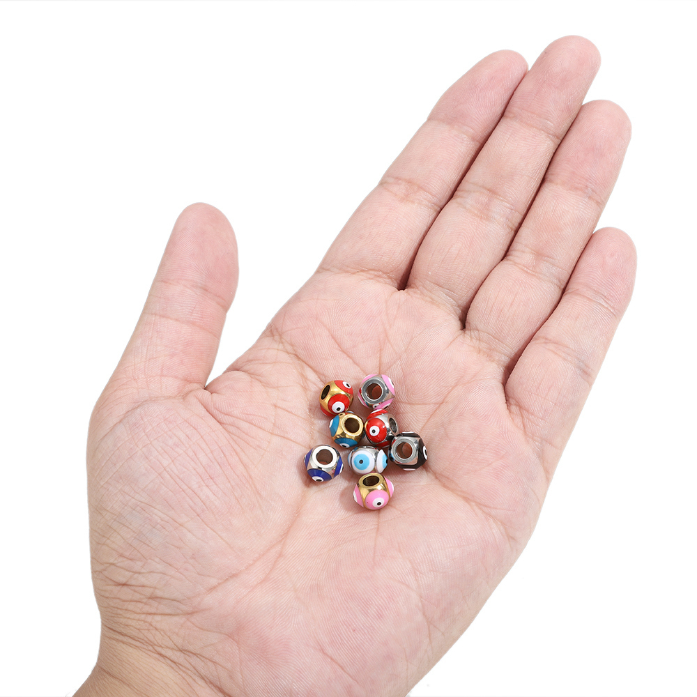 10pcs Stainless Steel 6mm Enam - Jewelry Making Supplies Wholesale recension och pris