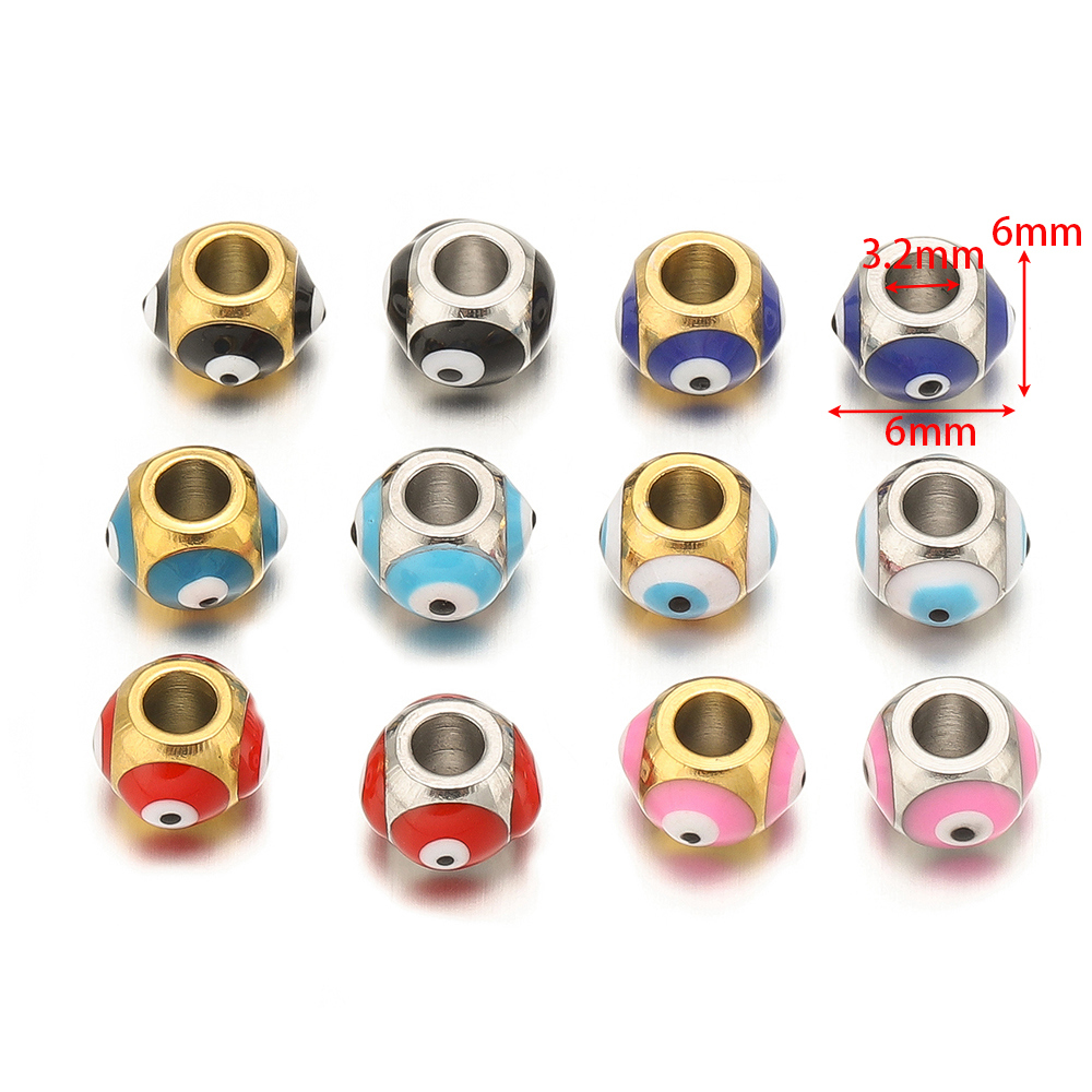 10pcs Stainless Steel 6mm Enam - Jewelry Making Supplies Wholesale recension och pris