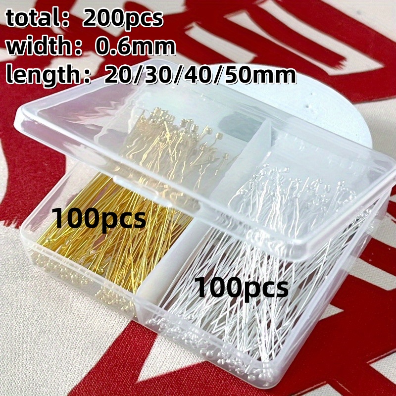 200pcs Copper Ball Pins Assort - Jewelry Making Diy Kit recension och pris