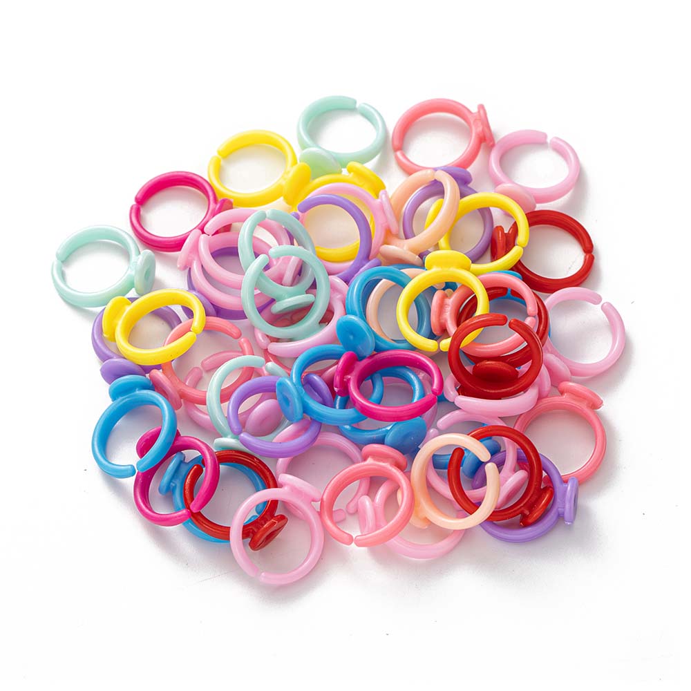 100pcs Clear Plastic Adjustabl - Jewelry Making 4 Year Old recension och pris