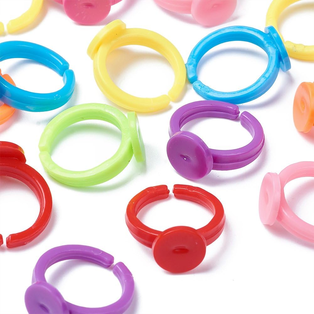 100pcs Clear Plastic Adjustabl - Jewelry Making 4 Year Old recension och pris