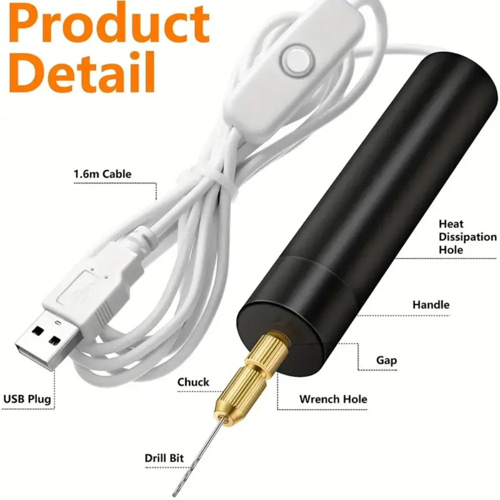 Mini Electric Drill USB Powere - Jewelry Making Dc recension och pris