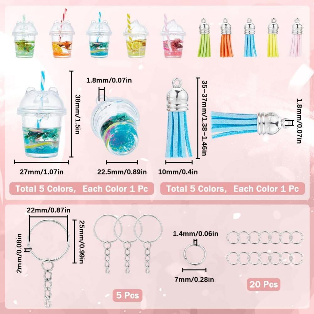 35Pcs DIY 5 Sets Bubble Tea Ke - Jewelry Making Diy Kit recension och pris