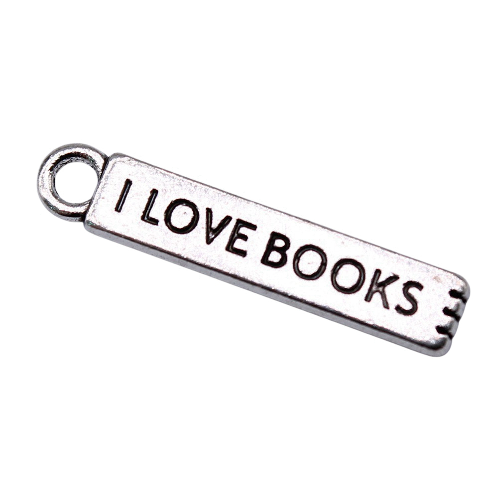 20pcs/lot I Love Books Charms  - Jewelry Making Guide Book recension och pris