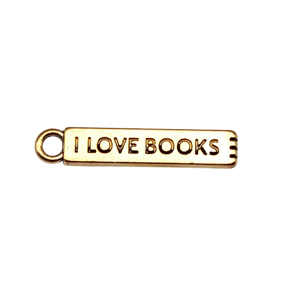 20pcs/lot I Love Books Charms  - Jewelry Making Guide Book recension och pris