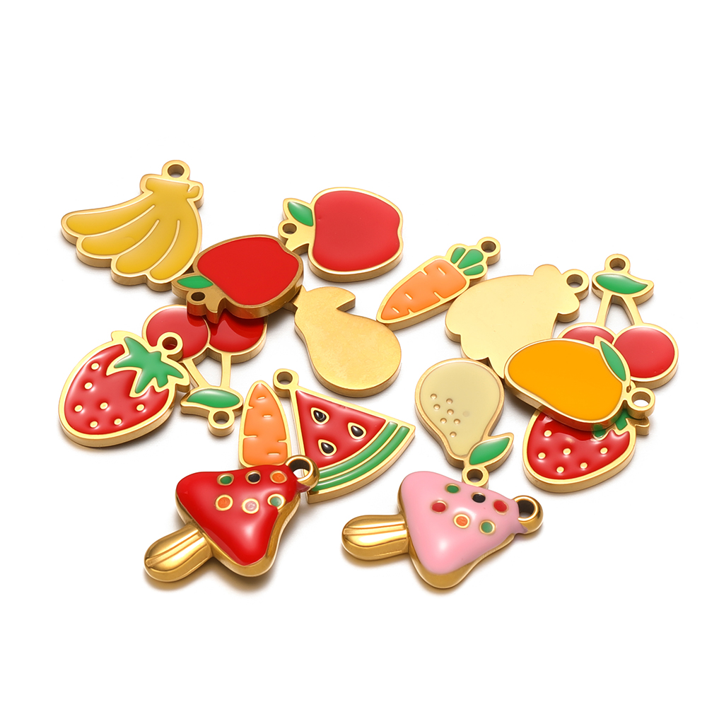 5Pcs Stainless Steel Cute Mush - Jewelry Making 4 Year Old recension och pris