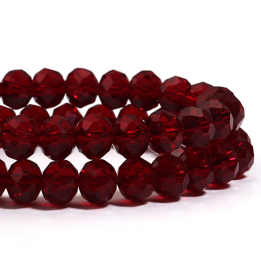 1strand/lot Pomegranate Red Fa - Crystal Bead Mix recension och pris