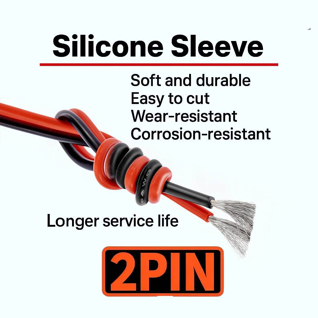 2 Pin Black Red Silicone Cable - Wire 22 Gauge Copper recension och pris