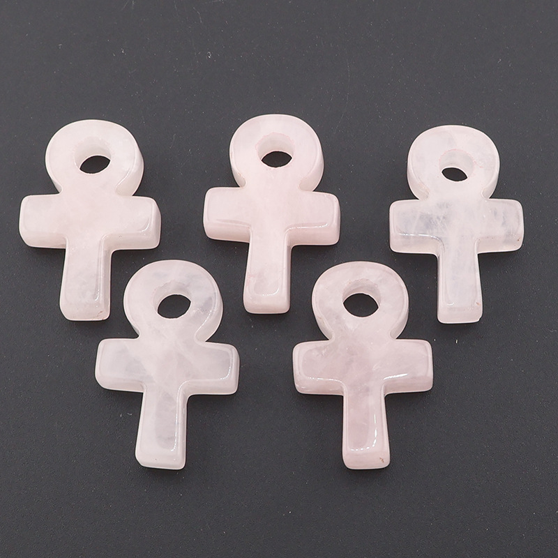 Rose Quartz Ankh Cross Pendant - Jewelry Making Michaels recension och pris