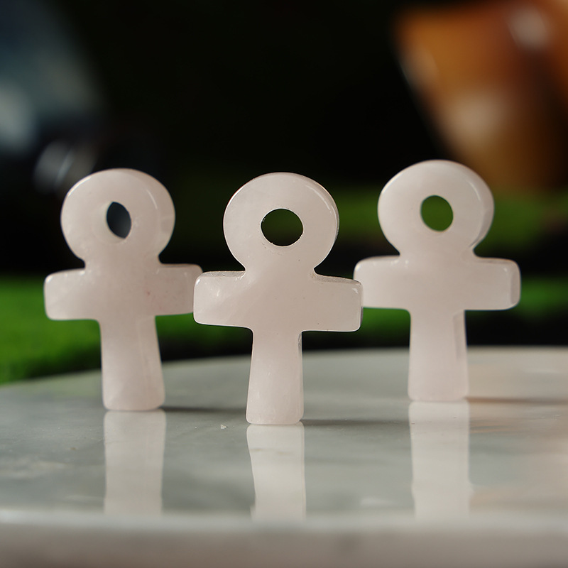Rose Quartz Ankh Cross Pendant - Jewelry Making Michaels recension och pris