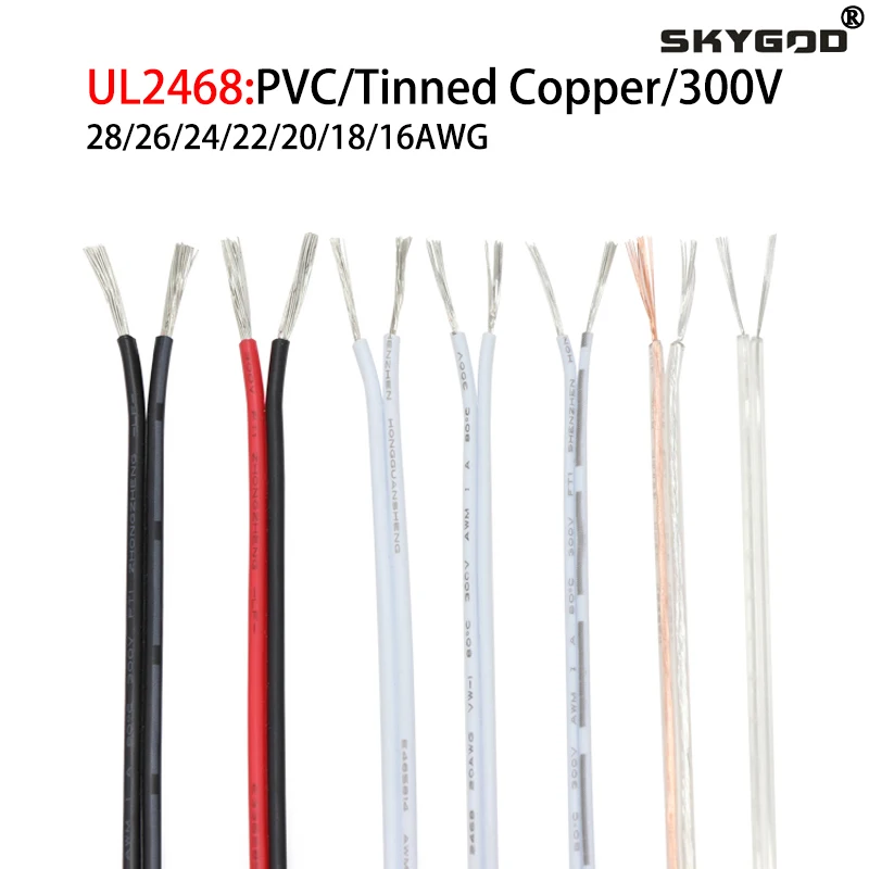 1M/5M 28 26 24 22 20 18 16 AWG - Wire 22 Gauge Copper recension och pris