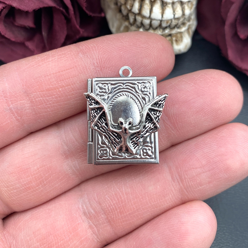 2pcs 27*22mm Bat Book Locket C - Jewelry Making Guide Book recension och pris
