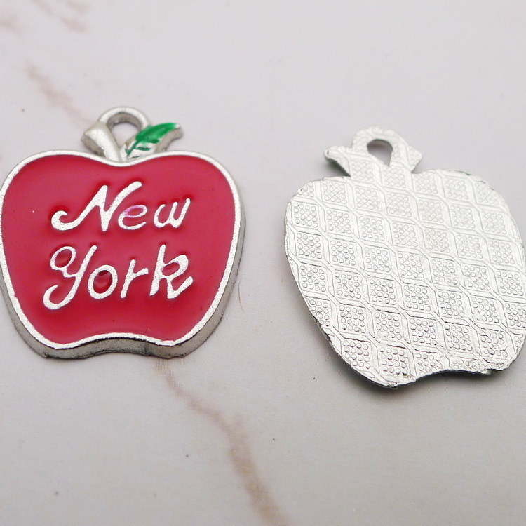 10Pcs Enamel Apple New York Ch - Jewelry Making York recension och pris