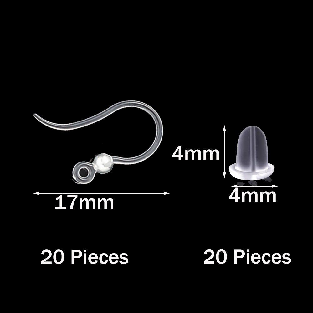 40pcs Clear Plastic Earring Ho - Jewelry Making Wire recension och pris