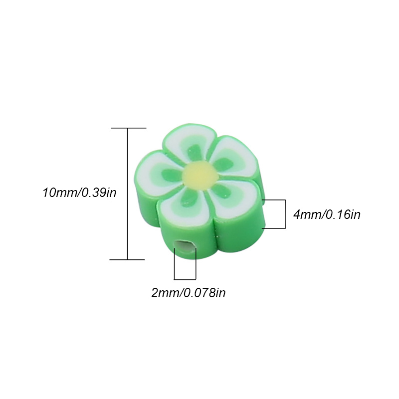 100pcs 10mm Mixed Flowers Poly - Jewelry Making Business recension och pris
