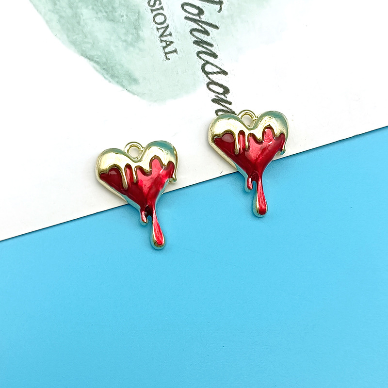 10pcs Melt Heart Charms Black  - Jewelry Making 4 Year Old recension och pris