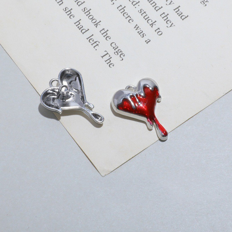 10pcs Melt Heart Charms Black  - Jewelry Making 4 Year Old recension och pris